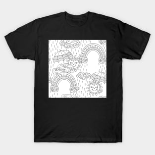 Noncolored Fairytale Weather Forecast Print T-Shirt